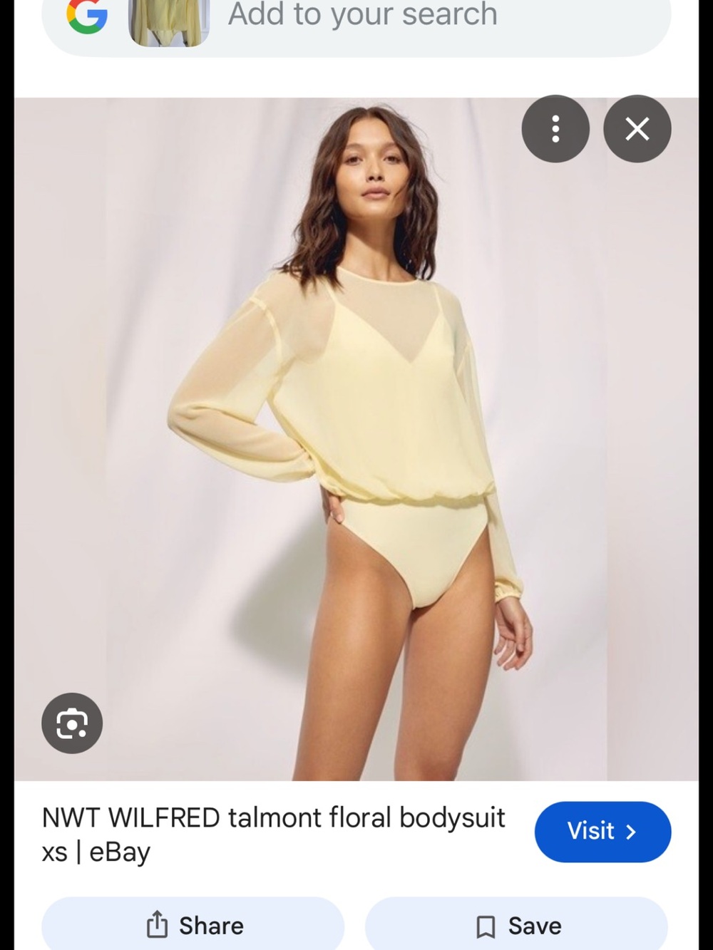 NWT WILFRED talmont floral bodysuit